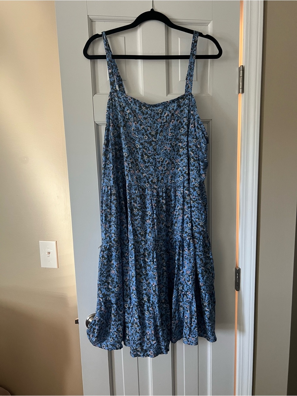 Old Navy Blue Floral Tiered Sundress